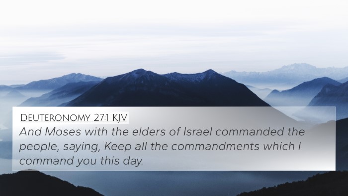 Deuteronomy 27:1 KJV Bible Verse Image