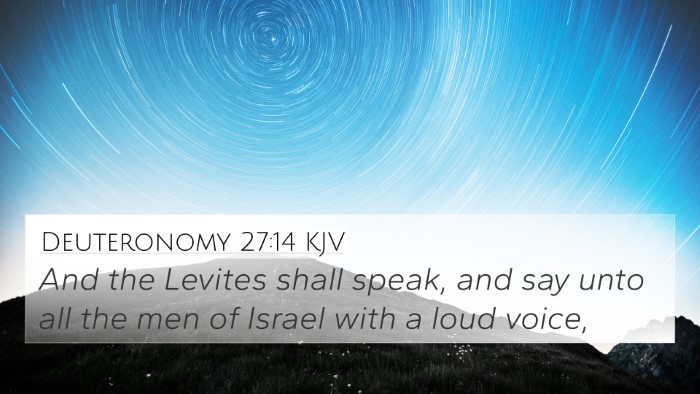 Deuteronomy 27:14 Explained