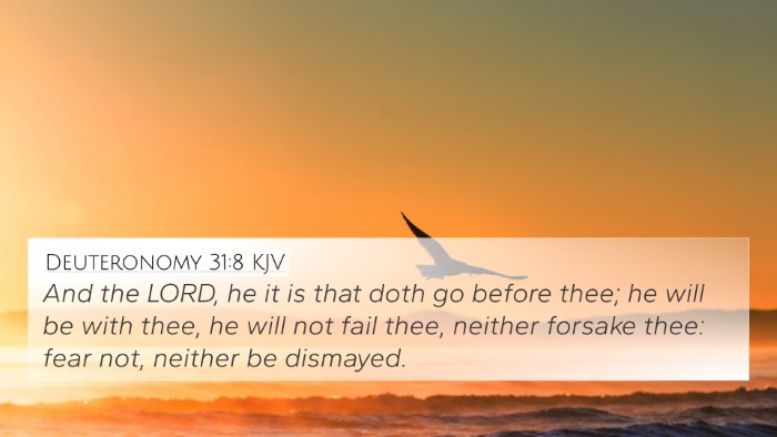 Deuteronomy 31:8 KJV Bible Verse Image