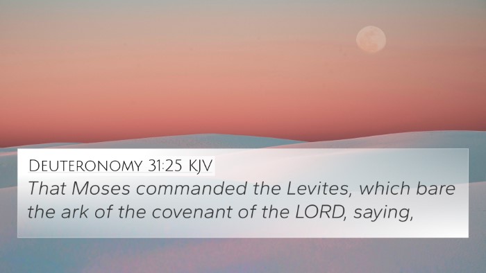 Deuteronomy 31:25 Explained