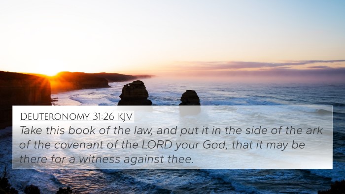 Deuteronomy 31:26 Explained