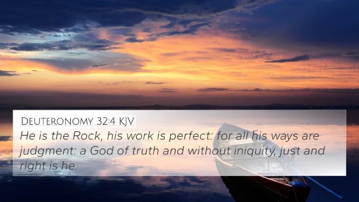Deuteronomy 32:4 KJV Bible Verse Image