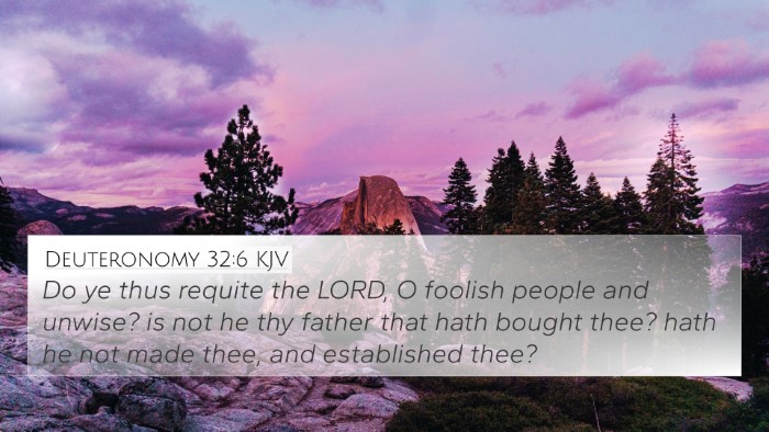 Deuteronomy 32:6 KJV Bible Verse Image