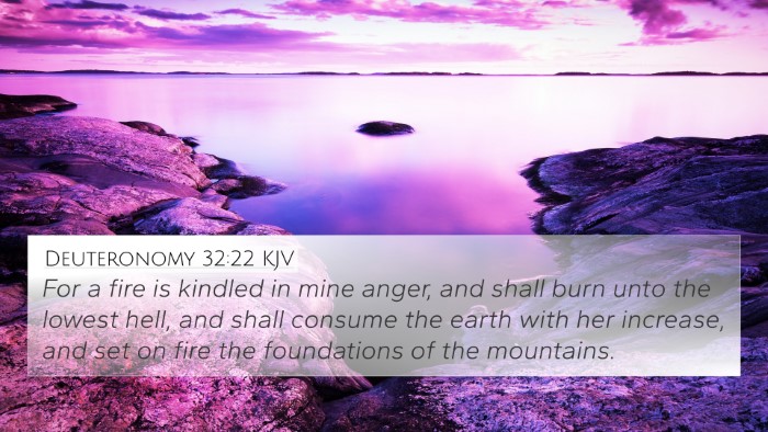 Deuteronomy 32:22 KJV Bible Verse Image