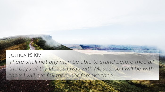 Joshua 1:5 KJV Bible Verse Image