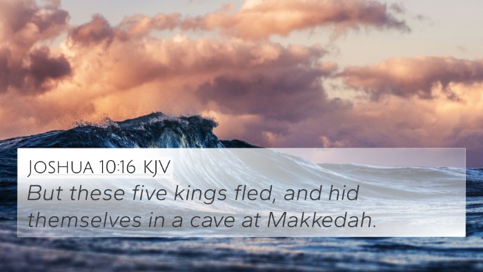 Joshua 10:16 KJV Bible Verse Image