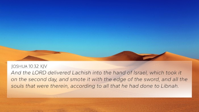 Joshua 10:32 KJV Bible Verse Image