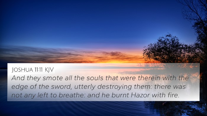 Joshua 11:11 KJV Bible Verse Image