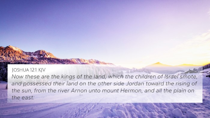 Joshua 12:1 KJV Bible Verse Image