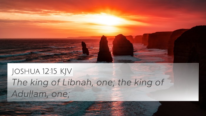 Joshua 12:15 KJV Bible Verse Image
