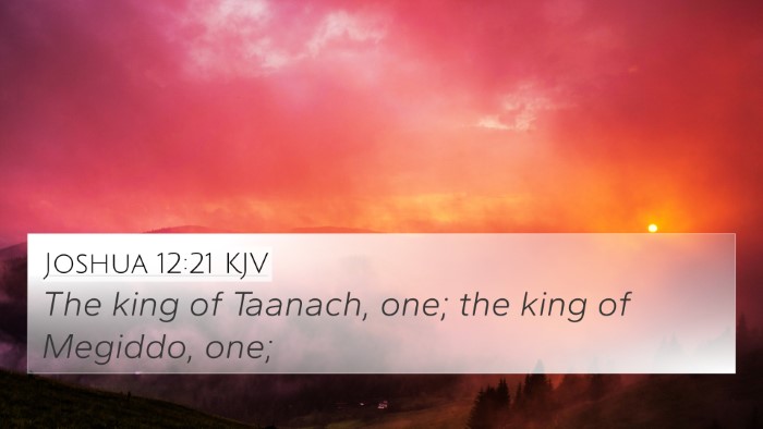 Joshua 12:21 KJV Bible Verse Image