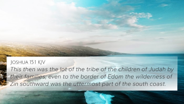 Joshua 15:1 KJV Bible Verse Image