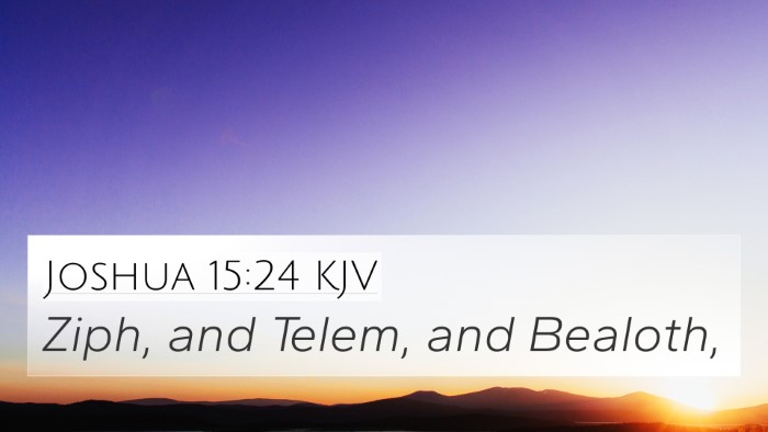 Joshua 15:24 KJV Bible Verse Image