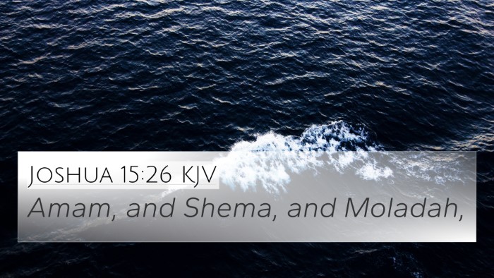 Joshua 15:26 KJV Bible Verse Image