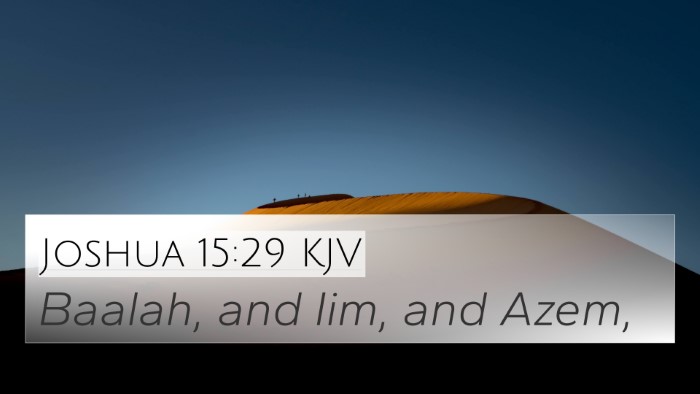 Joshua 15:29 KJV Bible Verse Image