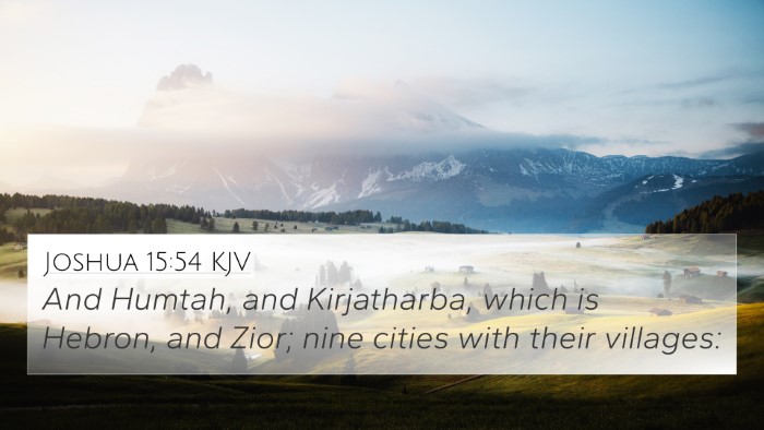 Joshua 15:54 KJV Bible Verse Image