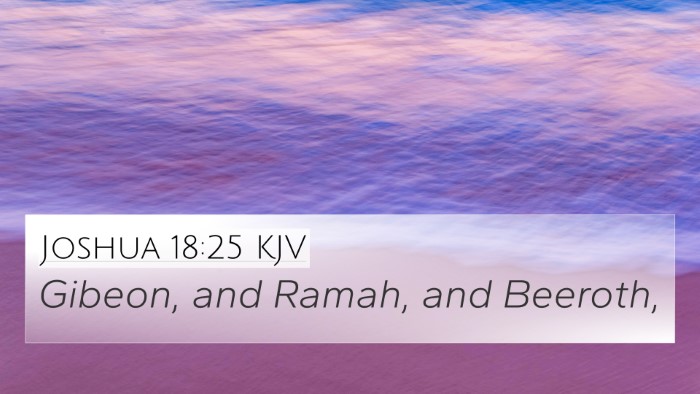 Joshua 18:25 KJV Bible Verse Image