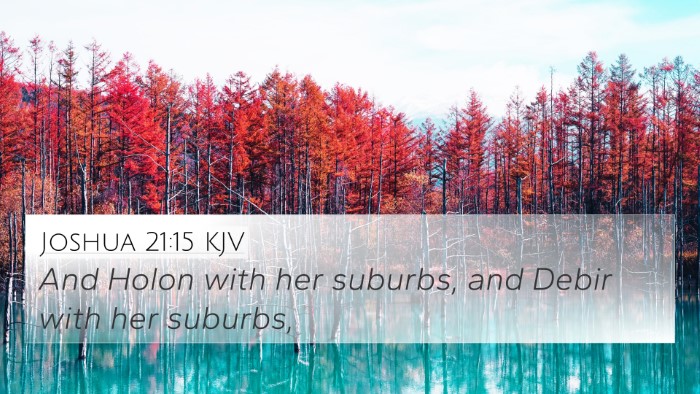 Joshua 21:15 KJV Bible Verse Image