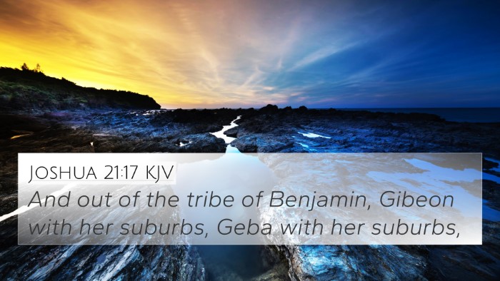 Joshua 21:17 KJV Bible Verse Image
