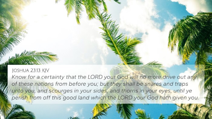 Joshua 23:13 KJV Bible Verse Image