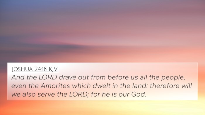 Joshua 24:18 KJV Bible Verse Image