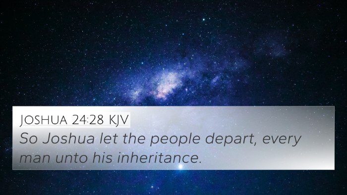 Joshua 24:28 KJV Bible Verse Image