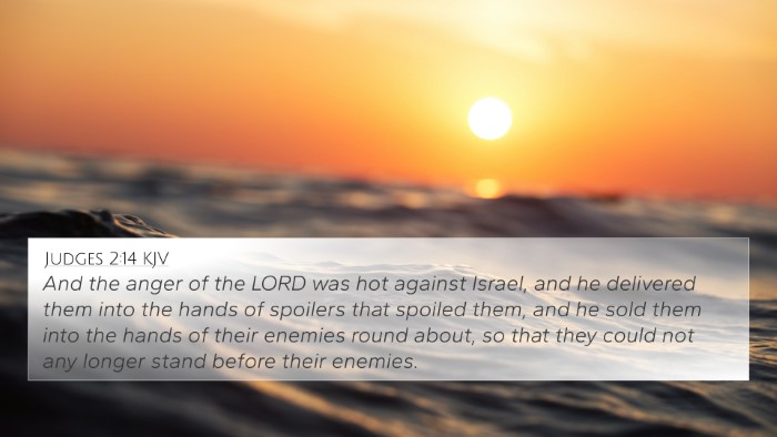 Judges 2:14 KJV Bible Verse Image