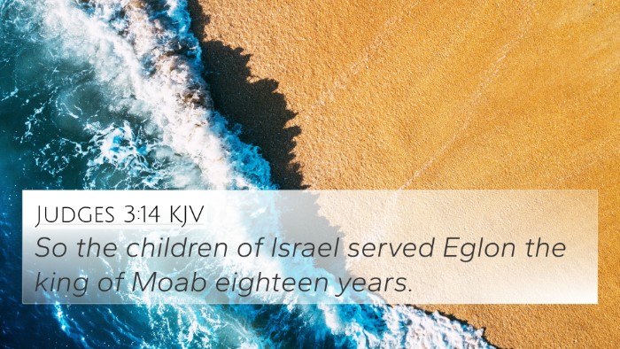 Judges 3:14 KJV Bible Verse Image
