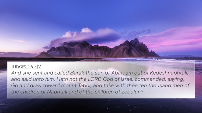 Judges 4:6 KJV Bible Verse Image