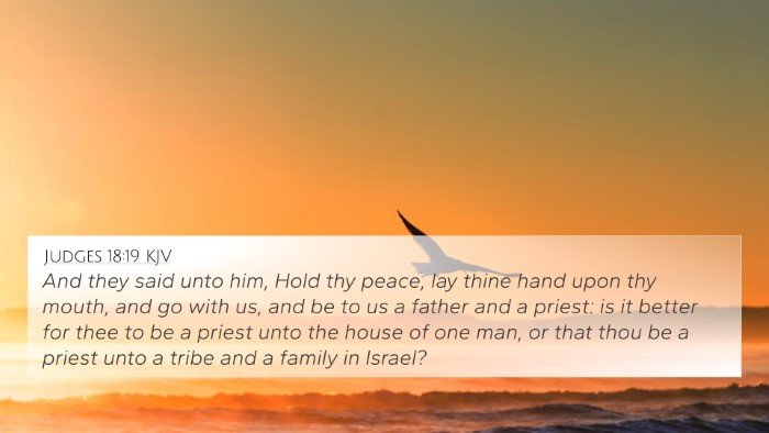 Judges 18:19 KJV Bible Verse Image