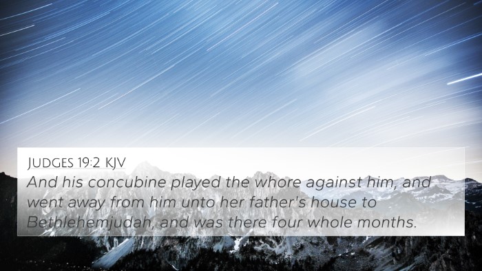 Judges 19:2 KJV Bible Verse Image