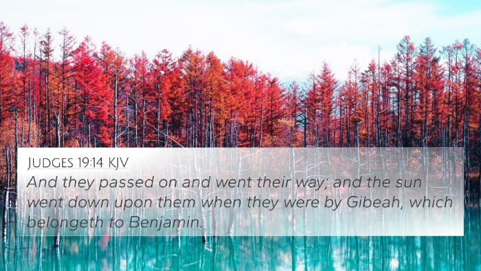 Judges 19:14 KJV Bible Verse Image