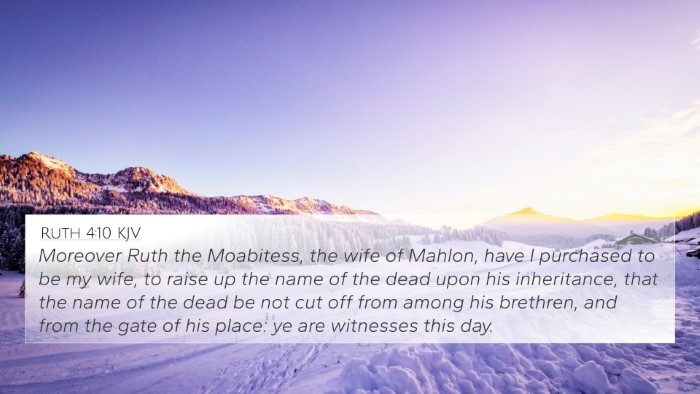 Ruth 4:10 Explained