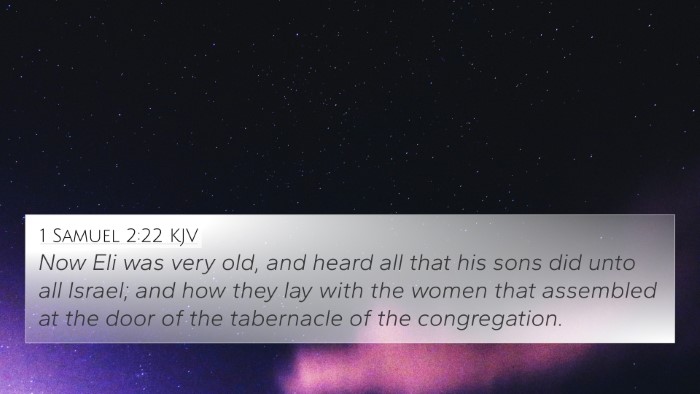 1 Samuel 2:22 KJV Bible Verse Image