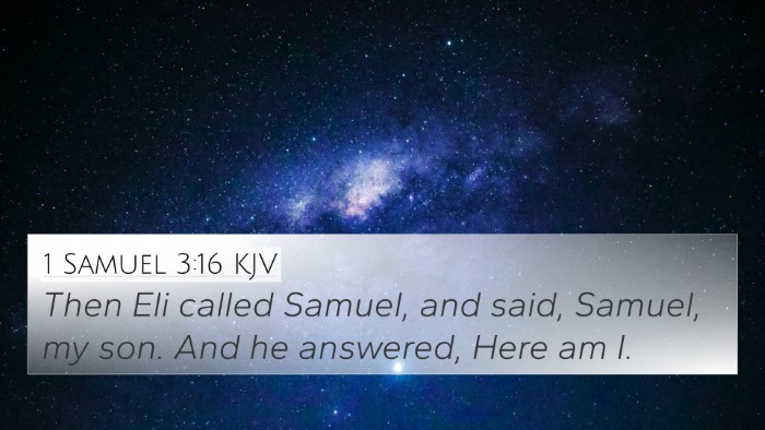 1 Samuel 3:16 KJV Bible Verse Image