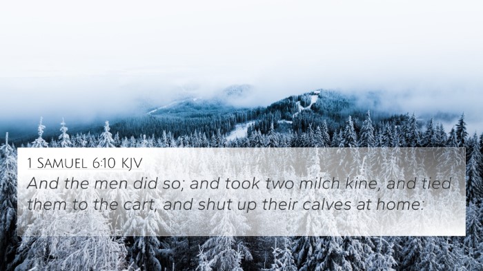 1 Samuel 6:10 Explained