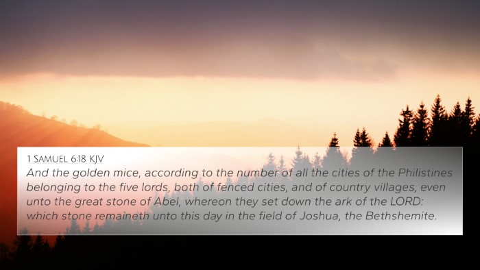1 Samuel 6:18 Explained