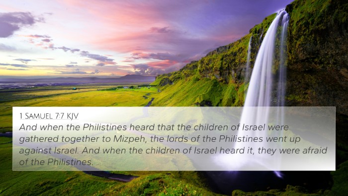 1 Samuel 7:7 KJV Bible Verse Image