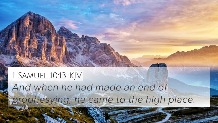 1 Samuel 10:13 Explained