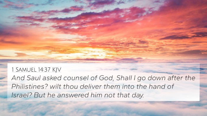 1 Samuel 14:37 KJV Bible Verse Image