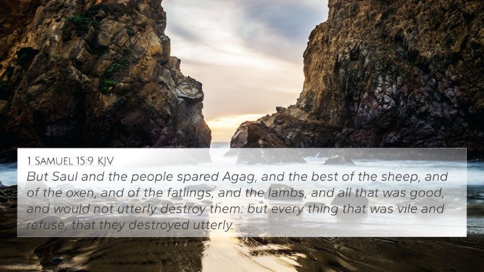 1 Samuel 15:9 Explained