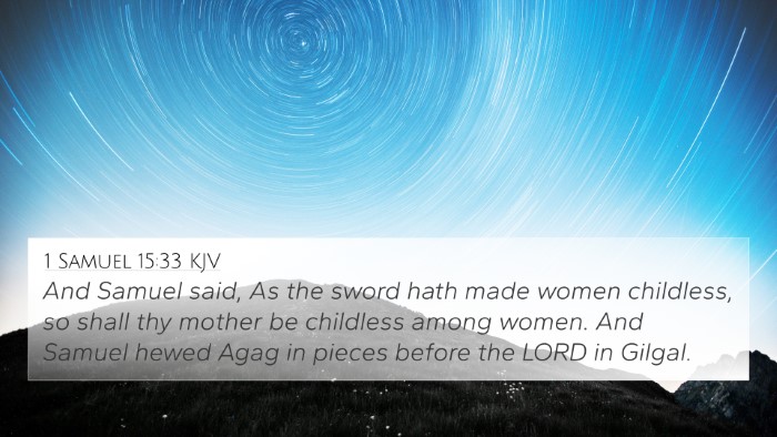 1 Samuel 15:33 Explained