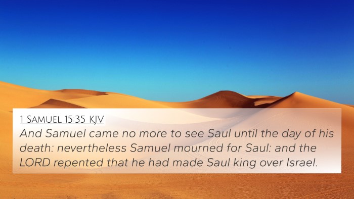 1 Samuel 15:35 Explained