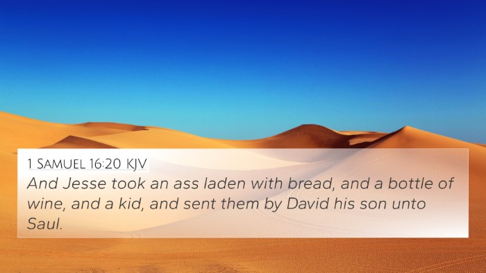 1 Samuel 16:20 Explained