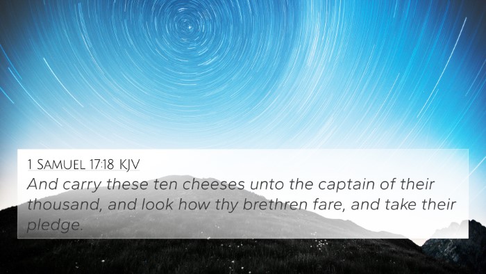 1 Samuel 17:18 Explained