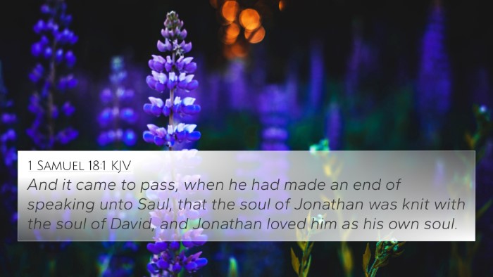 1 Samuel 18:1 KJV Bible Verse Image