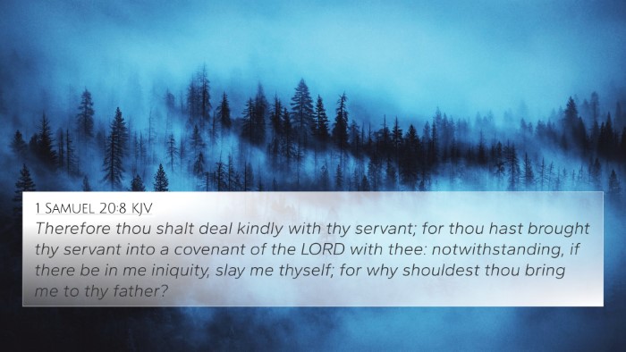 1 Samuel 20:8 KJV Bible Verse Image