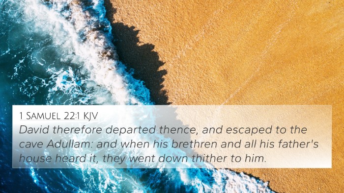 1 Samuel 22:1 KJV Bible Verse Image