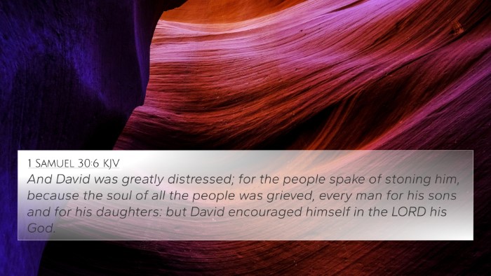 1 Samuel 30:6 KJV Bible Verse Image