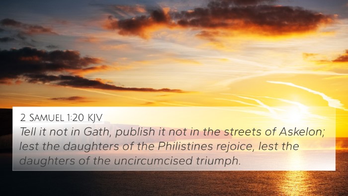 2 Samuel 1:20 KJV Bible Verse Image